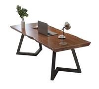 GOOPEEG Escritorio,Industrial Escritorio De Computadora Madera Maciza con Patas Hierro Forjado, Oficina para El Hogar, Mesa Escritura, Juego, Grosor del 5 Cm Mesa Ordenador Gaming(120 * 60 * 75cm)