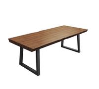 GOOPEEG Escritorio,Industrial Escritorio De Computadora Madera Maciza con Patas Hierro Forjado, Oficina, Grosor 5 Cm, para El Hogar, para Juegos Mesa Ordenador Gaming(120x60x75cm)