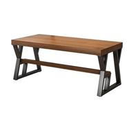 GOOPEEG Escritorio,Industrial Escritorio De Computadora Madera Maciza con Patas Hierro, Oficina, Grosor 5 Cm, Estudio Cajones Y Estantería Mesa Ordenador Gaming(180x70x75cm)