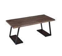 GOOPEEG Escritorio,Industrial Escritorio De Computadora Madera Maciza con Soporte para, Patas Hierro para El Hogar, Mesa Oficina, Juego, 5 Cm Grosor Mesa Ordenador Gaming(120x60x75cm)