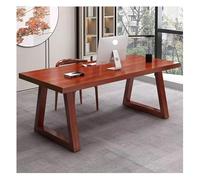 GOOPEEG Escritorio,Industrial Escritorio De Computadora Madera Maciza, Oficina, Estudio para El Hogar, Estación Trabajo Moderna Y Sencilla Mesa Ordenador Gaming(A,140x60x75cm)