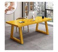 GOOPEEG Escritorio,Industrial Escritorio De Computadora Madera Maciza, Oficina, Estudio para El Hogar, Estación Trabajo Moderna Y Sencilla Mesa Ordenador Gaming(C,140x60x75cm)