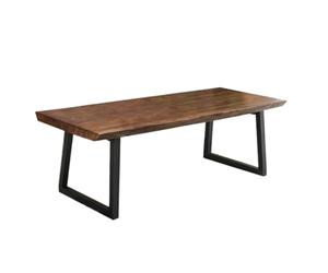 GOOPEEG Escritorio,Industrial Escritorio De Computadora Moderno Madera Maciza, Tablero Oficina 5 Cm Grosor, Marco Hierro Forjado, para El Hogar, Mesa Juego Mesa Ordenador Gaming(180x80x75cm)