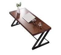 GOOPEEG Escritorio,Industrial Escritorio De Computadora Moderno, Oficina Madera Maciza, Estudio En Casa con Marco Hierro Forjado, para Portátil Mesa Ordenador Gaming(160x70x75cm)