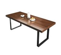 GOOPEEG Escritorio,Industrial Escritorio De Oficina Madera Maciza, Computadora Moderno, Patas Hierro, Mesa Escritura, Comedor Cocina, Engrosado 5 Cm Mesa Ordenador Gaming(160 * 70 * 75cm)