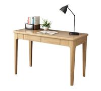 GOOPEEG Escritorio,Industrial Escritorio De Oficina Madera Maciza con 2 Cajones Almacenamiento, para Computadora, para El Hogar, Estudio Mesa Ordenador Gaming(Natural,120 * 55 * 75cm)
