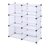 GOOPEEG Estantería de Zapatos, Estante para Zapatos De 9 Cubos, Unidad Almacenamiento, Organizador, Zapatero con Divisor Modular para Dormitorio Armario Dormitorio, Armario