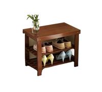 GOOPEEG Estantería de Zapatos, Multifunctional Simple Shoe Rack Bamboo Shoe Rack Bench with Seat for Home Dormitorio, Armario(50x45x27cm)
