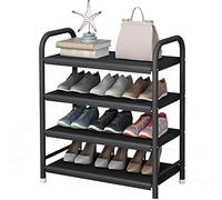 GOOPEEG Estantería de Zapatos, Rack de Zapatos 4 Niveles for Entrada, Organizador for Armario, Almacenamiento metálicos, estantería Organizador for Pasillo Dormitorio, Armario