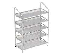 GOOPEEG Estantería de Zapatos, Zapatero Multicapa Soporte De Zapatos Metal Organizador Almacenamiento Hierro Gran Capacidad Ahorro Espacio para El Dormitorio Entrada Dormitorio, Armario(White,5 Tier)