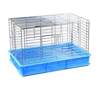 GOOPEEG Jaula de pájaros, Jaula De Metal para Pájaros, Jaula para Animales Pequeños, como Loros, Hámsteres, para Alojamiento Temporal O para Viajar Perchas de Descanso(Blue)