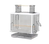 GOOPEEG Jaula de pájaros, Jaula para Pájaros De Hierro Forjado, Jaulas Portátiles para Pájaros, Portadores De Pájaros Retro Simples, Caja Creativa para Cría De Aves Perchas de Descanso