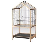 GOOPEEG Jaula de pájaros, Jaula para Pájaros De Metal, Jaulas para Vuelo De Pájaros con Bandeja Inferior, Jaula para Loros De Hierro Forjado para Periquitos Y Tortolitos Perchas de Descanso(A)