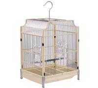 GOOPEEG Jaula de pájaros, Jaula para Pájaros Decorativa, Jaula para Pájaros Colgante, Jaulas para Pájaros De Metal Y Plástico, Portador De Pájaros para Casa Perchas de Descanso(H)