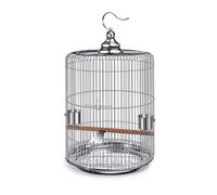 GOOPEEG Jaula de pájaros, Jaula para Pájaros, Jaulas para Pájaros Redondas De Metal, Grandes Portadores Colgantes para Pájaros, Jaula De Vuelo para Loros para Viaje A Casa Perchas de Descanso(35cm)
