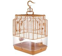 GOOPEEG Jaula de pájaros, Jaula para Pájaros Pequeña, Jaula De Plástico para Vuelo De Pájaros con Cuencos De Alimentación, Jaula para Pájaros Colgante para Periquito Y Periquito Perchas de Descanso