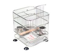 GOOPEEG Jaula de pájaros, Jaulas De Hierro Forjado para Pájaros, Jaula Portátil De Metal para Pájaros, Portador De Casa para Balcón Al Aire Libre, 1 Uds. Perchas de Descanso