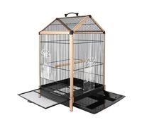 GOOPEEG Jaula de pájaros, Jaulas De Hierro Forjado, Portadores De Pájaros De Metal Portátiles, Jaula De Lujo para Pájaros, Portador De Casa para Pájaros De Tamaño Pequeño Perchas de Descanso
