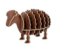 GOOPEEG Librería,Estantería Moderna, Estantería Creativa con Forma De Oveja, Almacenamiento Libros Fácil Instalación A La Moda, Muebles para Decoración Dormitorio(Walnut)