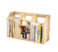 GOOPEEG Librería,Estantería Moderna, Estantería De Almacenamiento Escritorio, Exhibición Oficina, Real Y Natural Decoración Dormitorio(B)