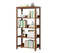 GOOPEEG Librería,Estantería Moderna, Estantería De Bambú 4 Niveles, Almacenamiento Sencillo para El Suelo, Sencilla para Sala Estar, para Dormitorio, Estanterías para Estudiantes Dormitorio