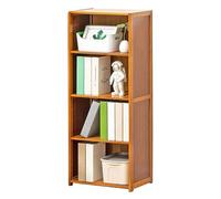 GOOPEEG Librería,Estantería Moderna, Estantería De Bambú, Estante Grande Abierto para Libros, Moderna para Decoración Hogar Y Oficina, Exhibición Dormitorio(40 * 30 * 101cm)