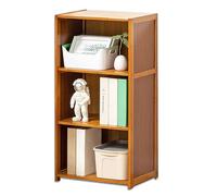 GOOPEEG Librería,Estantería Moderna, Estantería De Bambú, Estante Grande Abierto para Libros, Moderna para Decoración Hogar Y Oficina, Exhibición Dormitorio(40 * 30 * 78cm)