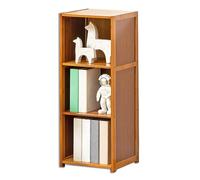 GOOPEEG Librería,Estantería Moderna, Estantería De Bambú, Estante Grande Abierto para Libros, Moderna para Decoración Hogar Y Oficina, Exhibición Dormitorio(30 * 30 * 78cm)