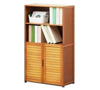 GOOPEEG Librería,Estantería Moderna, Estantería De Bambú, Estante Grande Abierto para Libros, Moderna para Decoración Hogar Y Oficina, Exhibición Dormitorio(60 * 30 * 101cm)