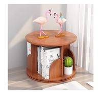 GOOPEEG Librería,Estantería Moderna, Estantería De Escritorio Giratoria 360 Grados, Organizador, Estante Almacenamiento para El Hogar Y La Oficina, Soporte Decoración Dormitorio(Teak)