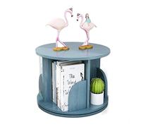 GOOPEEG Librería,Estantería Moderna, Estantería De Escritorio Giratoria 360 Grados, Organizador, Estante Almacenamiento para El Hogar Y La Oficina, Soporte Decoración Dormitorio(Blue)