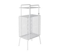 GOOPEEG Librería,Estantería Moderna, Estantería De Hierro Forjado, Estantes Suelo Minimalistas Modernos, Estante Almacenamiento para Cabecera, Esquina Sala Estar para El Hogar Dormitorio(White)