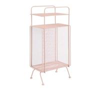 GOOPEEG Librería,Estantería Moderna, Estantería De Hierro Forjado, Estantes Suelo Minimalistas Modernos, Estante Almacenamiento para Cabecera, Esquina Sala Estar para El Hogar Dormitorio(Pink)