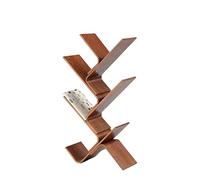 GOOPEEG Librería,Estantería Moderna, Estantería De Madera Maciza 6 Niveles, Minimalista para Libros, Revistero para Suelo Oficina, Creativa Almacenamiento Simple Dormitorio(Bruin)