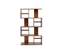 GOOPEEG Librería,Estantería Moderna, Estantería Escalonada De Exhibición Estilo Industrial Separador Ambientes Almacenamiento Independiente Dormitorio