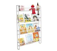 GOOPEEG Librería,Estantería Moderna, Estantería Montada En La Pared De 4 Niveles, Moderna Hierro para Libros, para Sala Estar, Baño, Dormitorio, Cocina Dormitorio