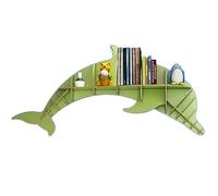 GOOPEEG Librería,Estantería Moderna, Estantería Montada En La Pared Que Cuelga Simple De Delfines Exhibición para El Hogar Y Oficina Dormitorio(Grün,118 * 15 * 56cm)