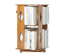 GOOPEEG Librería,Estantería Moderna, Estantería Simple Giratoria De Dos Capas 360 °, Decoración Piso Múltiples Escritorio Y Moderno Dormitorio(Diamond Type)