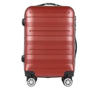 GOOPEEG Maleta Viaje Maleta Rígida A Cuadros Con 4 Ruedas Giratorias, Maleta Ligera Para Hombres Y Mujeres Prácticas(Rot,24inch)