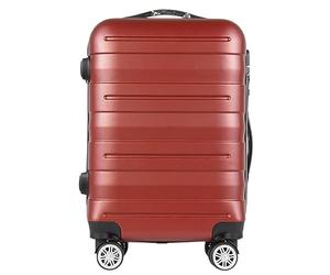 GOOPEEG Maleta Viaje Maleta Rígida A Cuadros Con 4 Ruedas Giratorias, Maleta Ligera Para Hombres Y Mujeres Prácticas(Rot,24inch)