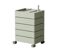 GOOPEEG Mesa Auxiliar, Mesita De Noche Nórdica Móvil con Ruedas Y Armario Almacenamiento For Sala Estar Mueble para Dormitorio(Grün)