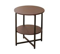 GOOPEEG Mesa Auxiliar, Mesita De Noche Redonda para Patio Interior Y Exterior, Estrecha para Libros Artículos Diversos Mueble para Dormitorio(C)