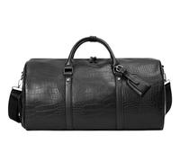 GOOPEEG Mochilas Gimnasio Cabina Texturizada Cuadrada Dura De Los Petates del Cuero De La PU del Arte 19inch para El Bolso De Mano De Los Hombres Bolsa Gym Hombre