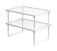 GOOPEEG Organizacion Tazas,Cocina, Hogar Estantes metálicos apilables for almacenamiento de platos (juego 2) Barra de Café