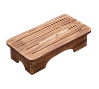 GOOPEEG Otomano Taburete Taburete De Madera For Cocina Y Baño, Estilo Japonés, For Plantas Reposapies Sofa(Bruin,45x24x12cm)