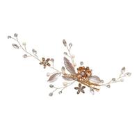 GOOPEEG Peines para el Pelo de Novia, Accesorios para el Cabello de Boda Peine para el Cabello Perla de imitación Cristal Novia Peineta Lateral Clips para el Cabello Boda Fiesta Velada(A)
