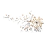 GOOPEEG Peines para el Pelo de Novia, Joyería Corona Peinetas De Cristal Perla Nupcial Peineta para El Cabello Mujeres Joyería para El Cabello Accesorios para El Cabello De Boda Boda Fiesta Velada