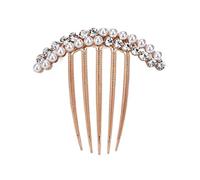 GOOPEEG Peines para el Pelo de Novia, Peine Lateral para El Cabello De Aleación, Joyería Nupcial, Peine para El Cabello, Peine para El Cabello De Boda, Perla De Cristal Boda Fiesta Velada(D)