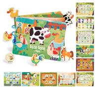 Goorder Montessori Libro Tranquilo 2 Años, Busy Quiet Book, Juguetes Educativo Libro Pegar Bebé Juguetes Sensoriales Preescolares para 3 4 5 Años Niños