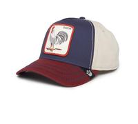 Goorin Bros All American Rooster Cock Gallo Azul Burdeos Beige Gorra Snapback Ajustable